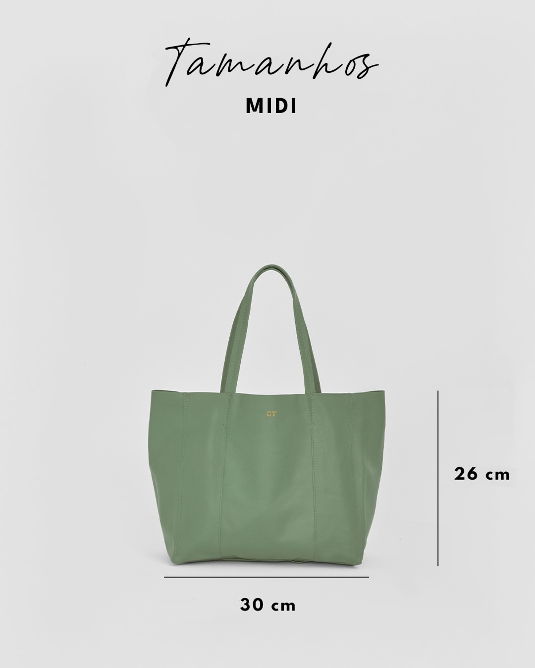 Clássica Midi, bolsa de couro ID Bags